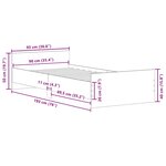 vidaXL Cadre de lit sans matelas chêne marron 90x190cm bois ingénierie