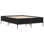vidaXL Cadre de lit sans matelas noir 120x190 cm
