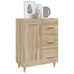 vidaXL Buffet Chêne sonoma 69 5x34x90 cm Bois d'ingénierie