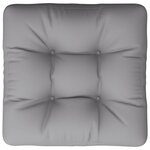 vidaXL Coussin de palette gris 50x50x12 cm tissu