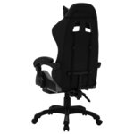 vidaXL Fauteuil de jeux vidéo avec LED RVB Gris et noir Similicuir
