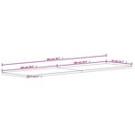 vidaXL Dessus de bureau 200x55x2 5 cm bois massif de hêtre