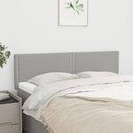 vidaXL Têtes de lit 2 Pièces Gris clair 72x5x78/88 cm Tissu
