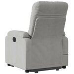 vidaXL Fauteuil inclinable de massage gris clair tissu microfibre
