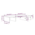 vidaXL Support de moniteur Marron miel 60x24x10 5cm Bois de pin solide