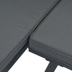 vidaXL Bancs de jardin avec coussins lot de 4 acier enduit de poudre