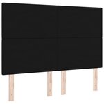 Tête de lit capitonnée noire 140 cm en tissu