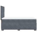 vidaXL Sommier à lattes de lit et matelas Gris foncé 80x200 cm Velours