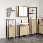 vidaXL Ensemble de meubles de salle de bain 3 pièces Chêne Sonoma Bois d'ingénierie