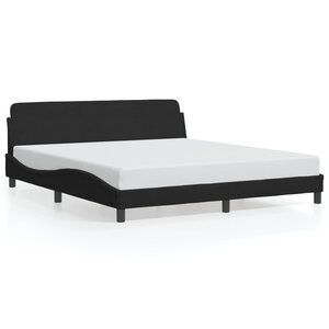 vidaXL Cadre de lit sans matelas noir 180x200 cm velours