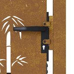 vidaXL Portail de jardin 105x155 cm acier corten design de bambou