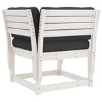 vidaXL Canapé de jardin accoudoir avec coussins blanc bois massif pin