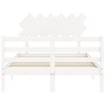 vidaXL Cadre de lit sans matelas blanc 120x200 cm bois massif