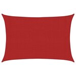 vidaXL Voile d'ombrage 160 g/m² Rouge 3x5 m PEHD