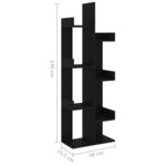 vidaXL Bibliothèque Noir 48x25 5x140 cm Bois d’ingénierie