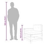 vidaXL Chaise de jardin avec coussins marron miel bois de pin massif