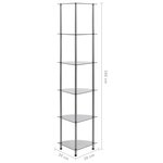 vidaXL Étagère à 6 niveaux Transparent 30x30x160 cm Verre trempé