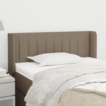 vidaXL Tête de lit avec oreilles Taupe 83x16x78/88 cm Tissu