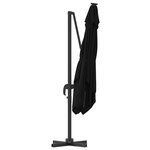 vidaXL Parasol Cantilever Roma Noir 286x285x265 cm Aluminium