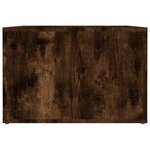 vidaXL Table de chevet Chêne fumé 57x55x36 cm Bois d'ingénierie