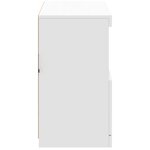 vidaXL Buffet avec lumières LED blanc 81x37x67 cm
