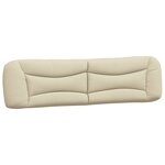 vidaXL Cadre de lit sans matelas crème 200x200 cm tissu