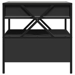 vidaXL Table basse avec LED Infinity noir 50x50x51 cm