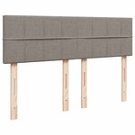 vidaXL Sommier à lattes de lit avec matelas Taupe 160x200 cm Tissu