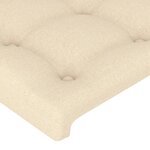 vidaXL Tête de lit à LED Crème 160x5x78/88 cm Tissu