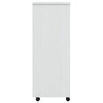 vidaXL Armoire roulante avec tiroirs MOSS blanc bois de pin solide