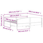 vidaXL Cadre de lit sans matelas 180x200 cm bois massif de pin