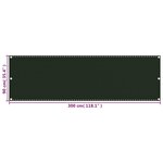 vidaXL Écran de balcon Vert foncé 90x300 cm PEHD