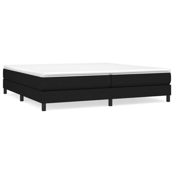vidaXL Sommier à lattes de lit avec matelas Noir 200x200 cm Tissu