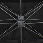 vidaXL Parasol déporté à double toit Noir 400x300 cm