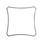 Perel Voile d'ombrage  perméable  respirant  5 x 5 m  180 g/m²  PEHD  carré  champagne