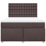 vidaXL Sommier à lattes de lit avec matelas Marron foncé 140x190 cm