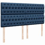 vidaXL Sommier à lattes de lit avec matelas Bleu 180x200 cm Tissu
