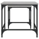 vidaXL Tables basses gigognes 2 Pièces sonoma gris bois d'ingénierie