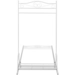 vidaXL Portant à vêtements Blanc Acier