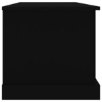 vidaXL Boîte de rangement noir 70x40x38 cm bois d'ingénierie
