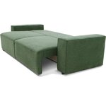 Canapé convertible 3 places - Tissu Loft Olive - Coffre de rangement - 239 x 117 x 65 cm