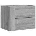 vidaXL Tables de chevet murales 2 Pièces sonoma gris 45x30x35 cm