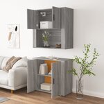 vidaXL Buffet haut Sonoma gris Bois d'ingénierie