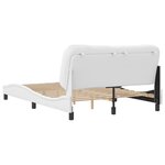 vidaXL Cadre de lit avec tête de lit Blanc 140x200 cm Similicuir