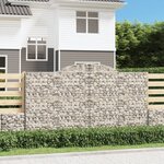 vidaXL Paniers à gabions arqués 17 Pièces 300x50x160/180 cm fer galvanisé