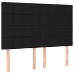 vidaXL Tête de lit à LED Noir 144x5x118/128 cm Tissu
