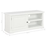 vidaXL Meuble TV Blanc 90x30x40 cm Bois
