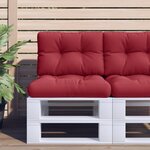 vidaXL Coussin de palette rouge bordeaux 60x40x12 cm tissu