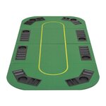 vidaXL Dessus de table de poker 8 joueurs 4 plis rectangulaire Vert