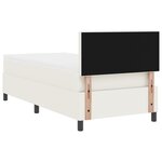 vidaXL Lit Box Spring avec Matelas et LED Crème 100x200 cm Tissu Corde